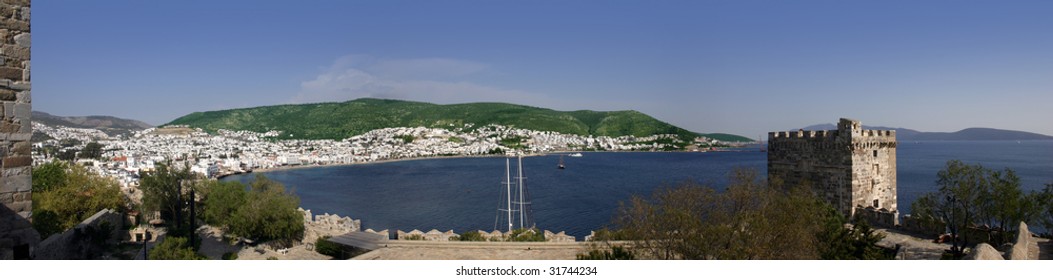 Panorama of the Bodrum Harbour from the Castle