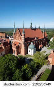 Panorama Of The Brick Gothic Cathedral In Frombork