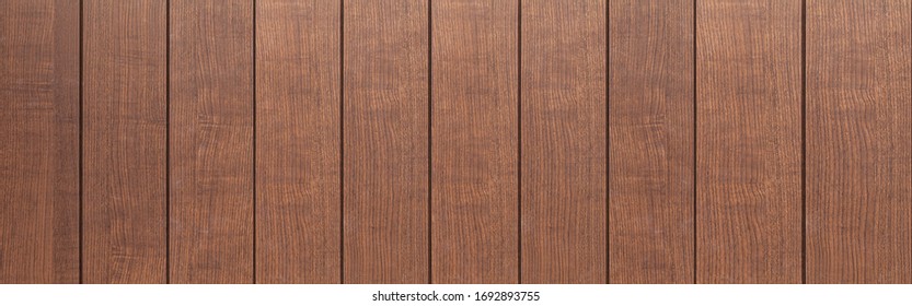 Panorama of Brown natural wood texture and seamless background	