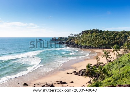 Panorama of Cabo De Rama Beach - Goa India