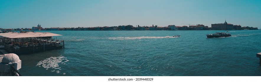 Panorama Of A Canal And Giudecca Island In Venice