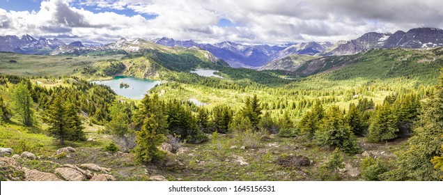 Panorama Of The Candian Rockies At Sunshine Village, Banff, Alberta, Canada
