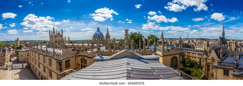 Panorama of the center of Oxford, UK