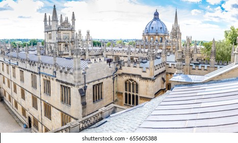 Panorama of the center of Oxford, UK