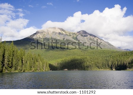 Panorama of the charming Alces Lake - Located in the Whiteswan Lake Provincial Park in the Kootenay Range of the Rocky Mountains, British Columbia, Canada
