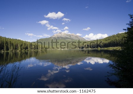 Panorama of the charming Alces Lake - Located in the Whiteswan Lake Provincial Park in the Kootenay Range of the Rocky Mountains, British Columbia, Canada