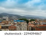 Panorama of the city of Bilbao top view, Basque Country, Spain