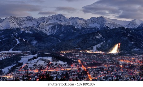 Panorama Of The City Of Zakopane, Poland.