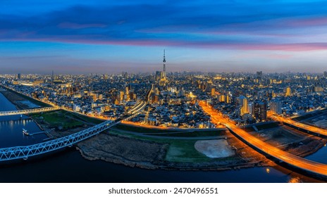 Panorama of cityscape and traffic in Tokyo, Japan. - Powered by Shutterstock