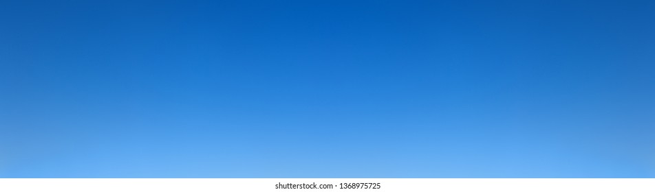 Panorama Of A Cloudless Sky Above The Horizon With A Gradient Of Brightness