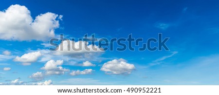 Panorama cloudscape in bluesky background on summer.
