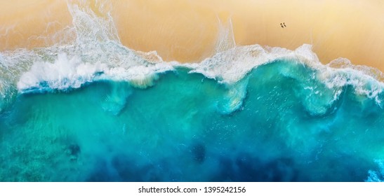 Panorama of a coast as a background from top view. Turquoise water background from top view. Summer seascape from air. Nusa Penida island, Indonesia. Travel - image - Shutterstock ID 1395242156
