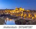 Panorama of Cordoba at night, Spain