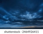 Panorama of daytime sky with clouds. sunset Sky background, daylight sky with lighted clouds. Beauty clouds over sea