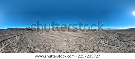 Panorama of the desert around Thimble Mountain