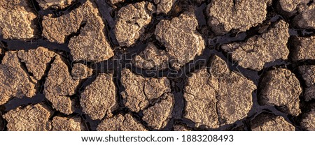 panorama dried cracked lake bottom background texture global warming