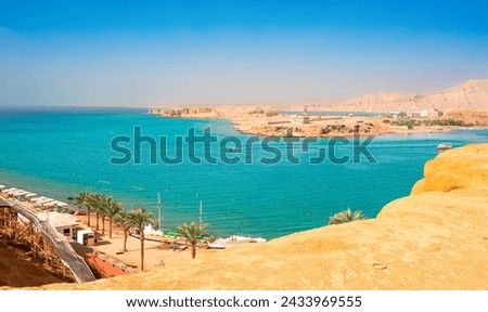 panorama of el maya bay in sharm el sheikh for banner background