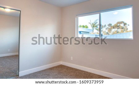 Similar – Image, Stock Photo A warm moody room, wooden guesthouse, messy sheets, two beds