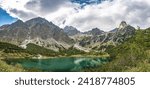 Panorama of Green lake in Slovakia, Zelene pleso