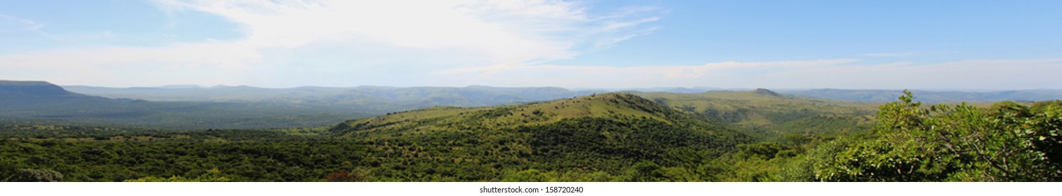A Panorama of the Hills of Ithala Game Reserve in Kwa-Zulu Natal - Shutterstock ID 158720240