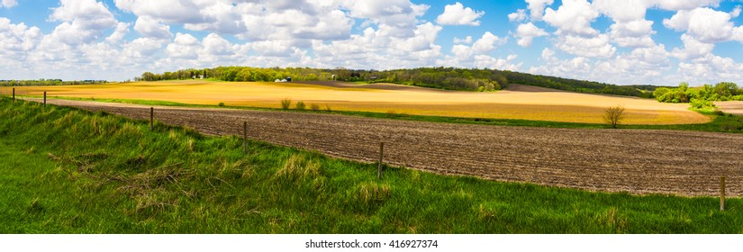 Panorama Of Iowa Farmland / Iowa Farmland