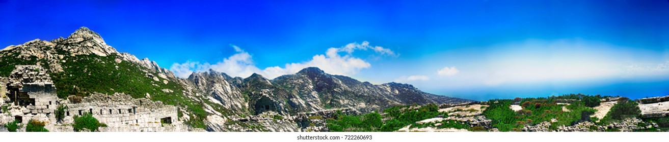 Panorama Italy Tuscany Montecristo island-monastery San Mamiliano - Shutterstock ID 722260693