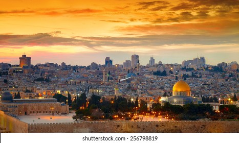 Panorama of Jerusalem old city. Israel