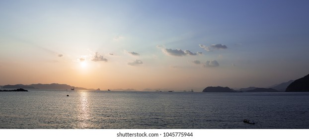 Panorama Of Jinhae Bay Korea Sunset Of The Sea