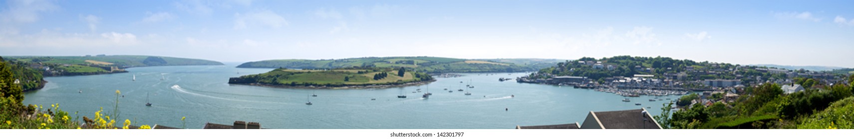 Panorama Of Kinsale Harbor In Cork