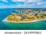 Panorama of the Kronborg castle at Helsingor, Denmark.