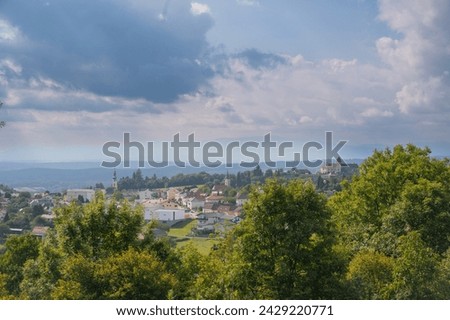 Panorama landscape on Bernstein. Small village in Austria.