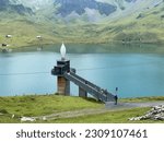 Panorama lift of the lake Melchsee or Panoramalift auf Melchsee-Frutt, Melchtal - Canton of Obwald, Switzerland (Kanton Obwalden, Schweiz)