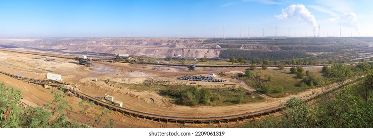 Panorama Of A Lignite Opencast Mine