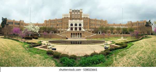 Panorama  Little Rock Central Public High School. Early Spring.  Arkansas, US