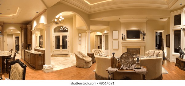 Panorama Of Luxury Home Interior