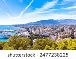 Panorama of Malaga from above, Spain