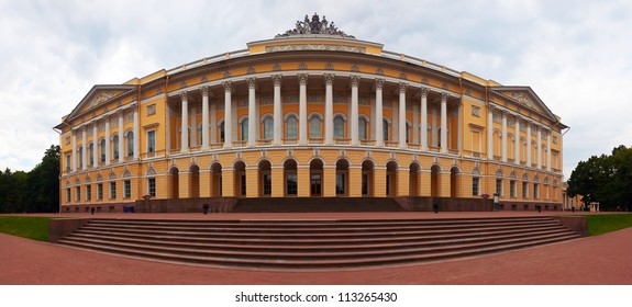 Panorama Of Michael (Mikhaylovsky) Palace In Saint Petersburg