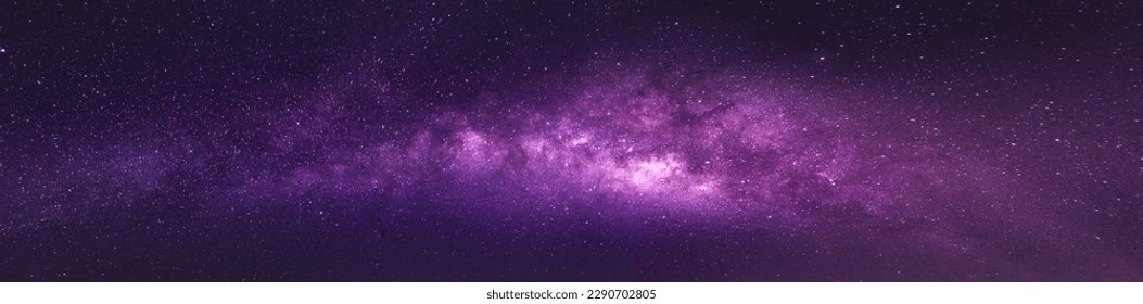 panorama of the Milky Way Galaxy with stars on night sky background. The Milky Way is the galaxy that contains our solar system. There was a disturbing light from the constellations. - Powered by Shutterstock