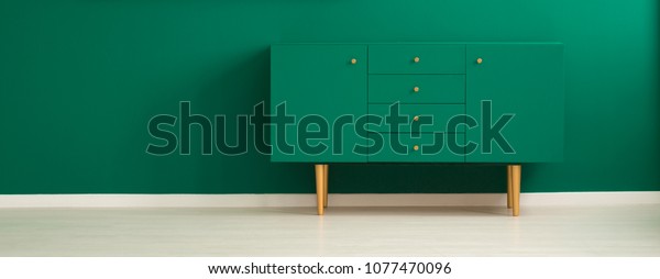 Panorama Minimalist Green Living Room Interior Stock Photo Edit Now 1077470096