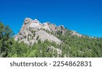 Panorama of Mount Rushmore in the Black Hills, South Dakota, USA.