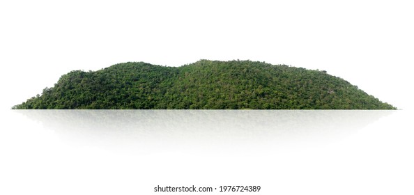 panorama mountain with tree isolate on white background - Powered by Shutterstock