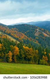 Panorama of mountains on a autumn sunny day, Ukrainian Carpathians. - Shutterstock ID 1056283988