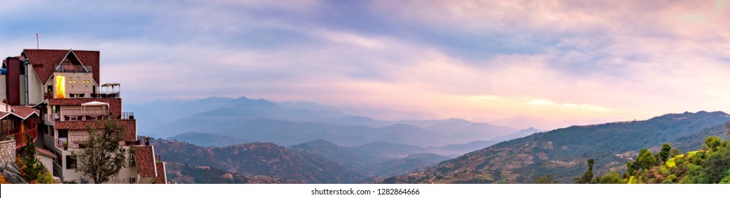 Panorama Of Nagarkot, Nepal