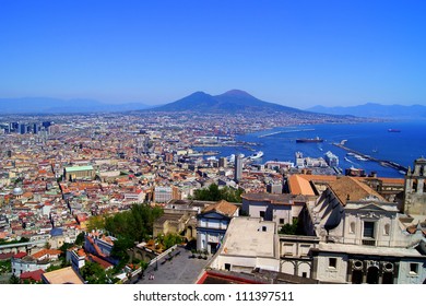 Panorama Of Naples And Mount Vesuvius