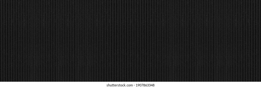 Panorama of New black galvanized fence with pattern texture and background seamless
