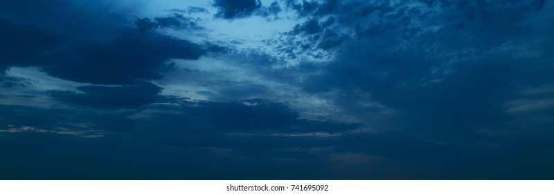 Panorama Of The Night Sky.