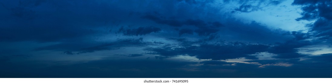 Panorama Of The Night Sky.