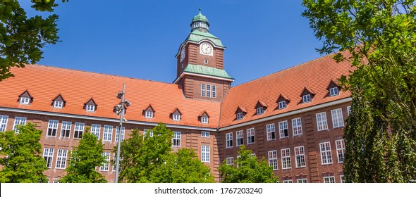 Panorama Of The Old Gymnasium School In Flensburg, Germany