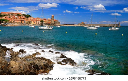 
Panorama On The Port Of Collioure Pyrénées Orientales