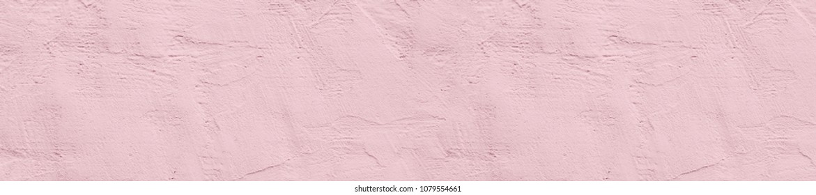 Panorama pale pink rough textured concrete background. Copy space, text box,  background for lettering,  background for  calligraphy